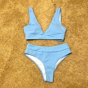SHEIN swimsuit, light blue, size medium